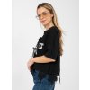 Dámska blúzka s podtlačou čierna IT-BZ-JL09.69 (Farba Čierna, Veľkosť ONE SIZE)
