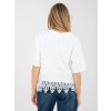 Dámska blúzka s podtlačou biela IT-BZ-JL13.82 (Farba Biela, Veľkosť ONE SIZE)