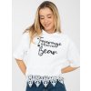 Dámska blúzka s podtlačou biela IT-BZ-JL13.82 (Farba Biela, Veľkosť ONE SIZE)