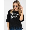 Dámska blúzka s podtlačou čierna IT-BZ-JL13.82 (Farba Čierna, Veľkosť ONE SIZE)