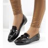 Čierne lakované mokasíny Poppy 2005 BLACK 38 - GM (Veľkosť 38)