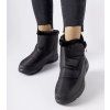 Čierne zateplené dámske snehule so zipom Judithe TX5001 BLACK (Veľkosť 39)