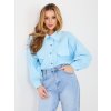 Dámska Bunda farba Svetlo-modrá kód IT-KR-FL10071.50 (Farba Svetlo-modrá, Veľkosť ONE SIZE)
