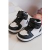 Detské tenisky bielo-čierne z eko kože - 105-1A/2A/3A BLACK/WHITE (Veľkosť 18)