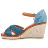 Džínsové espadrilky na opätku 1235-12L.BL