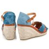 Džínsové espadrilky na opätku 1235-12L.BL