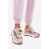 Dámske béžové semišové tenisky na platforme s leopardím vzorom kód produktu 88220 BEIGE (Veľkosť 36)