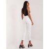 Dámske biele nohavice z polyesteru s elastanom, kód produktu TW-SP-BI-22880-2.47 (Veľkosť L, Farba Biela)