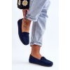 Tmavomodré dámske semišové mokasíny s perforáciou, kód produktu FT245 BLU (Veľkosť 36)