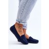 Tmavomodré dámske semišové mokasíny s perforáciou, kód produktu FT245 BLU (Veľkosť 36)