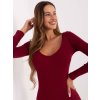 Dámske bordove šaty basic kód produktu RV-SK-7436.53 (Farba Bordová, Veľkosť S)