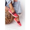 Espadrilky na pletené podrážce big star hh274478 červené / HH274478 RED (Veľkosť 41)