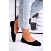 Dámske semišové baleríny čierne lasota / 9BL02-1031 BLK (Veľkosť 36)