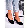 Dámske semišové baleríny čierne lasota / 9BL02-1031 BLK (Veľkosť 36)