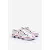 Pánske biele textilné tenisky na šnúrovanie, kód produktu T174102 WHITE (Veľkosť 40)