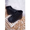 Detské zateplené vysoké tenisky čierne filemon / 80091 BLK (Veľkosť 24)