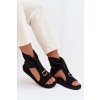 Dámske Sandále s horní částí čierne coralya / NN624 BLACK (Veľkosť 36)