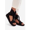 Dámske Sandále s horní částí čierne coralya / NN624 BLACK (Veľkosť 36)