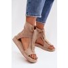Dámske Sandále s vysokým svrškem tmavo béžove coralya / NN624 KHAKI (Veľkosť 36)