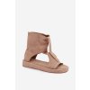 Dámske Sandále s vysokým svrškem tmavo béžove coralya / NN624 KHAKI (Veľkosť 36)