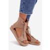 Dámske Sandále s vysokým svrškem tmavo béžove coralya / NN624 KHAKI (Veľkosť 36)