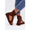Dámske Sandále s remienkom čokoládovo hnedé coralya / NN624 BROWN (Veľkosť 36)