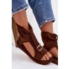 Dámske Sandále s remienkom čokoládovo hnedé coralya / NN624 BROWN (Veľkosť 36)