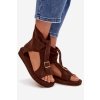 Dámske Sandále s remienkom čokoládovo hnedé coralya / NN624 BROWN (Veľkosť 36)