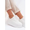 Dámske tenisky na masívnou platforme biele feressa / 777-16 WHITE (Veľkosť 36)