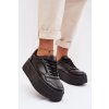 Dámske tenisky na masívnou platforme čierne feressa / 777-16 BLACK (Veľkosť 36)