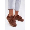 Dámske tenisky so strapcami hnedé dorivelle / 9052 BROWN (Veľkosť 36)
