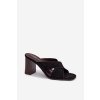 Dámske Sandále na podpätku čierne denessa / 5549 BLACK (Veľkosť 36)