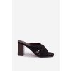Dámske Sandále na podpätku čierne denessa / 5549 BLACK (Veľkosť 36)