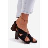 Dámske Sandále na podpätku čierne denessa / 5549 BLACK (Veľkosť 36)