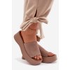 Dámske Sandále na platforme tmavo béžove liorisse / 2826 KHAKI (Veľkosť 36)