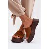 Dámske papuče na platforme camel liorisse / 2826 CAMEL (Veľkosť 37)