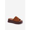 Dámske papuče na platforme camel liorisse / 2826 CAMEL (Veľkosť 39)