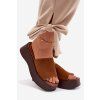 Dámske papuče na platforme camel liorisse / 2826 CAMEL (Veľkosť 38)