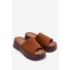 Dámske papuče na platforme camel liorisse / 2826 CAMEL (Veľkosť 38)