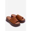 Dámske papuče na platforme camel liorisse / 2826 CAMEL (Veľkosť 39)