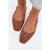 Okenní baleríny z eco semišu camel farivelle / 2828 CAMEL (Veľkosť 36)