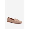 Dámske loafersy mokasyny s ozdobou béžove palerina / 9736 BEIGE (Veľkosť 36)