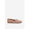 Dámske loafersy mokasyny s ozdobou béžove palerina / 9736 BEIGE (Veľkosť 36)