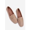 Dámske loafersy mokasyny s ozdobou béžove palerina / 9736 BEIGE (Veľkosť 36)