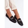Dámske loafers mokasyny s ozdobou čierne palerina / 9736 BLACK (Veľkosť 36)