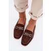 Dámske mokasíny s ozdobou hnedé palerina / 9736 BROWN (Veľkosť 36)