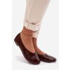 Lakované baleríny z eco kože čokoládovo hnedé selanora / 9787 BROWN (Veľkosť 36)