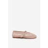 Síťované baleríny s remienkom svetlo béžove pherina / 9752 BEIGE (Veľkosť 36)