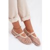 Síťované baleríny s remienkom svetlo béžove pherina / 9752 BEIGE (Veľkosť 36)
