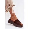 Dámske platformové nazouváky čokoládovo hnedé liorisse / 2826 COFFEE (Veľkosť 36)